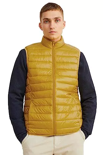 C&A piumino smanicato trapuntato da uomo, giallo