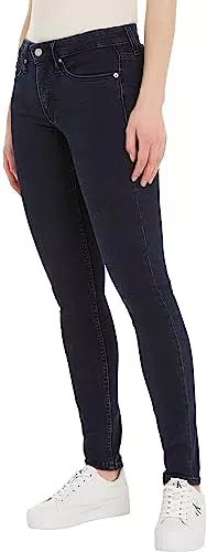 Calvin Klein Jeans Jeans Donna Mid Rise Skinny Fit, Blu