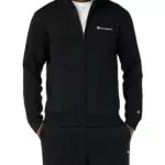 Champion Felpa da uomo con zip FW23, nero
