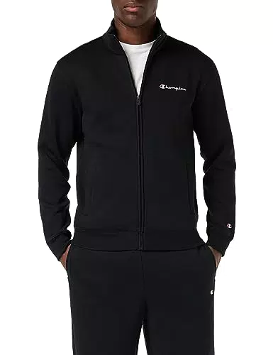 Champion Felpa da uomo con zip FW23, nero