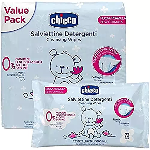 Chicco Salviette Detergenti senza Flip Cover, 16 Salviette