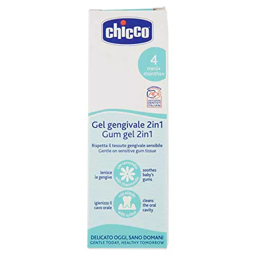Chicco Gel Gengivale 2 n 1 Per Bambini, Azione Antibatterica
