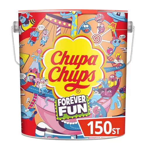 Chupa Chups Lecca Lecca Latta, Confezione da 150 Lollipop Monopezzoollipop Gusto Cola e Cola Lemon