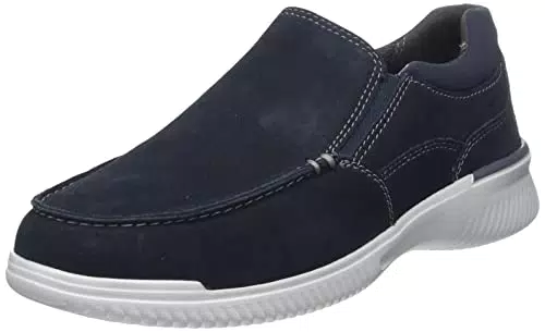 Clarks Donaway Free, Mocassino Uomo, Blu Navy Waxy II