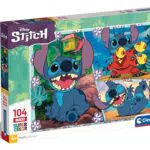 Clementoni- Disney Stitch Supercolor Stitch-104 Maxi Pezzi Bambini 4 Anni