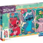 Clementoni- Disney Stitch Supercolor Stitch-24 Maxi Pezzi Bambini 3 Anni