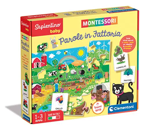 Clementoni- Sapientino Baby Parole in Fattoria-Gioco Educativo 1 Anno