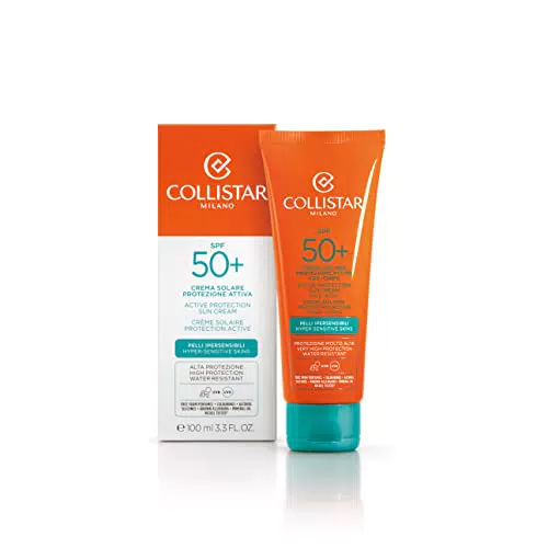Collistar Crema Solare Protezione Attiva SPF 50+, Prevenzione da rughe e macchie