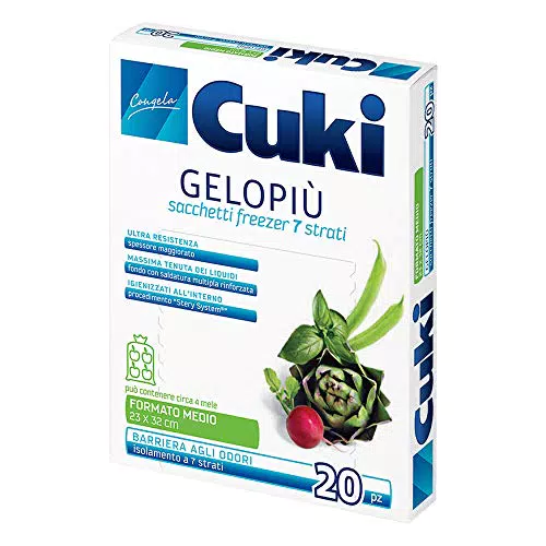Cuki Gelopiù sacchetti freezer 7 strati medi - 23 x 32 cm - 2