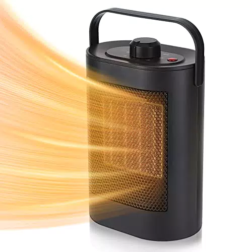 Czemo Stufetta Elettrica Basso Consumo Termoventilatore in Ceramica 1500W Elettrico Termoventilatore Mini Stufa a Basso Consumo
