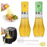 DATEFUN Spruzzino Olio per Friggitrice Aria - 260ML Spruzzatore Olio Spray con Spazzole - Nebulizzatore Olio Cucina per Olio Oliva