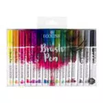 Ecoline Brush Pens - Set di 15 pennarelli ad acquarello liquido
