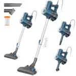 EICOBOT S12 Aspirapolvere Con Filo, 18kPa 6 in 1 Potente Scopa Elettrica Con Filo