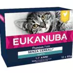 EUKANUBA Grain Free Cibo umido per gatti adulti, ricco di pollo 1.02 kg