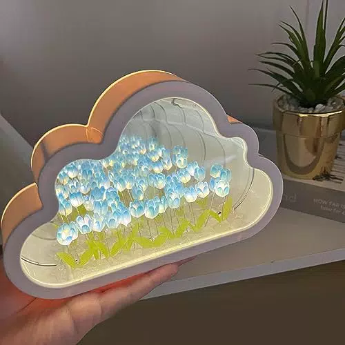 Lampada notturna tulipani infiniti, blu