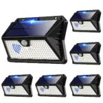 Faro LED Esterno con Pannello Solare, Luce Solare LED Esterno con Sensore di Movimento