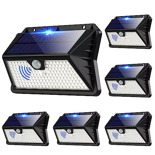 Faro LED Esterno con Pannello Solare, Luce Solare LED Esterno con Sensore di Movimento