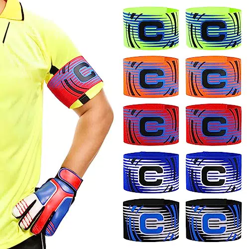 Fascia da Capitano da 10 Pezzi, Fascia da Capitano Calcio Elastico