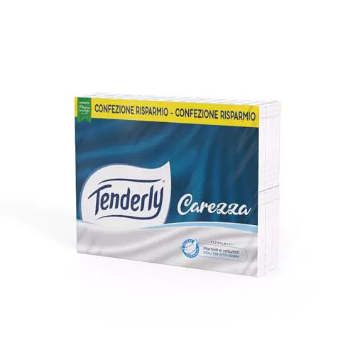 Fazzoletti Tenderly Carezza, 30 Pacchetti da 9 Fazzoletti a 3 Veli