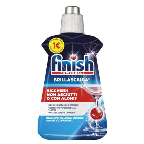 Finish Brillantante Lavastoviglie al Limone, 1 Prodotto da 250 ml di Brillantante