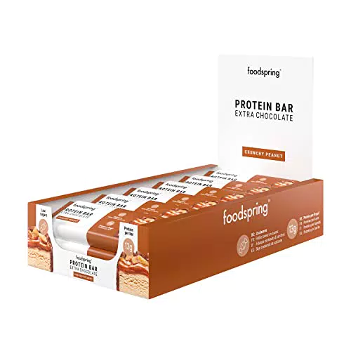 foodspring Barretta Proteica Extra Cioccolato, Arachidi Croccante