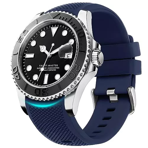Fullmosa Cinturino 22mm per Orologio Rotondo, Cinturino Curvo in Silicone Compatibile con Huawei Watch GT 2/3 46 mm