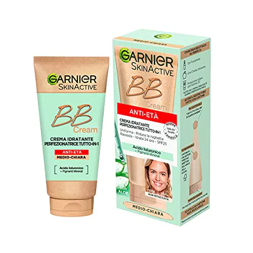 Garnier BB Cream Anti-Età SkinActive, SPF 25, Tonalità: Medio-Chiara