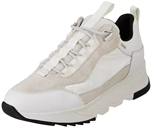 Geox D Falena B Abx C, Sneaker, Donna, Bianco White Off White