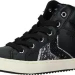 Geox J Kalispera Girl B, Scarpe da Ginnastica, Nero