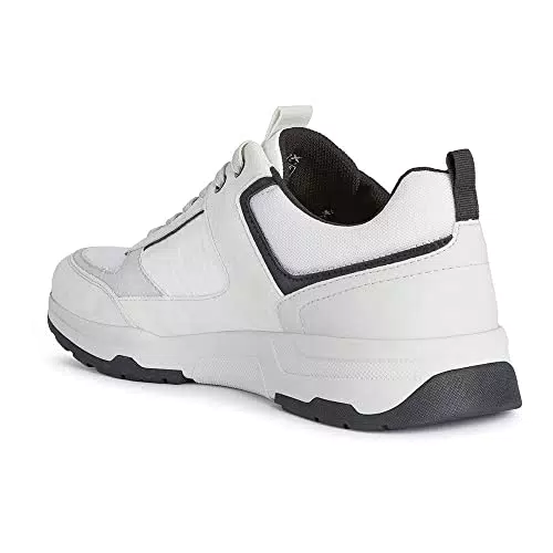 Geox Uomo U Litio A Sneakers Uomo, Bianco/Nero