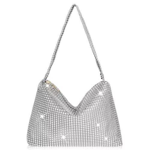Giantree Borsa da donna con strass luccicanti, borsa da sera scintillante
