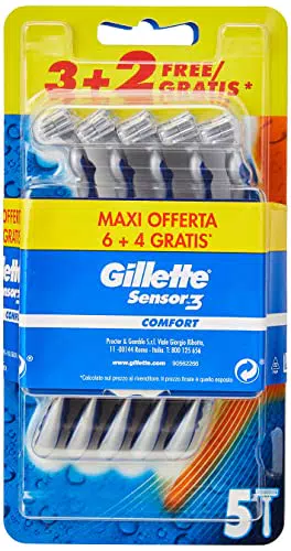 Gillette Sensor3 Comfort Rasoio Da Uomo Usa E Getta