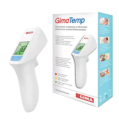 Gima - Gimatemp Termometro A Distanza Multifunzionale A Infrarossi Con 4 Applicazioni: Temperatura Del Corpo