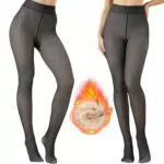 Glovios Collant foderati in pile da donna, nero