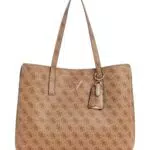 Guess Womens Meridian Girlfriend Tote, Logo Latte, One Size