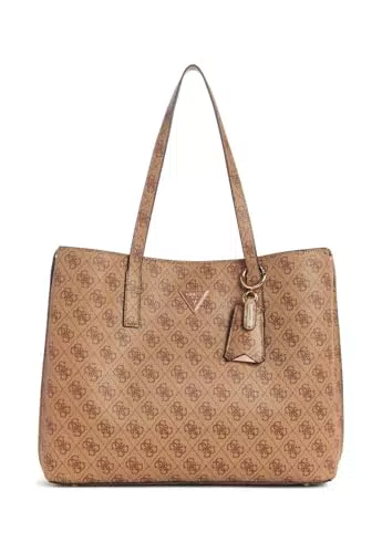 Guess Womens Meridian Girlfriend Tote, Logo Latte, One Size