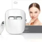 GYH maschera Led viso terapia della luce, maschera di terapia della luce rossa infrarossa blu senza fili per il ringiovanimento della pelle del viso