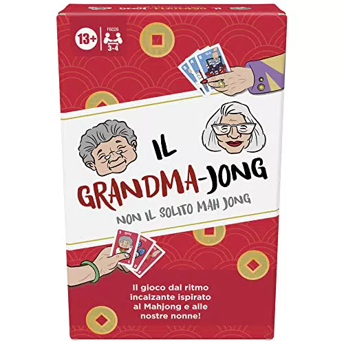 Hasbro Gaming Il Grandma-Jong, Un Gioco di Carte dal Ritmo incalzante per 3-4 Giocatori