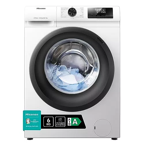 Hisense WFQP801419VM - Lavatrice a Carica Frontale 8 Kg
