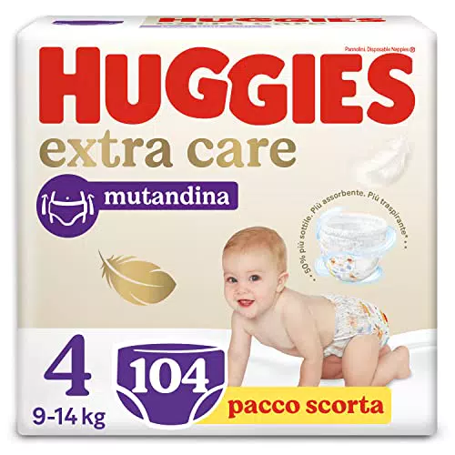 Huggies Extra Care pannolini mutandina taglia 6 (15-25 Kg), confezione da 88 pannolini
