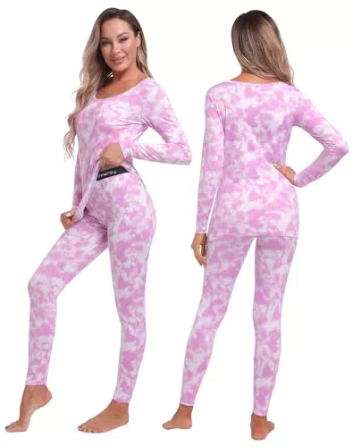 INNERSY Completo Termico Donna Abbigliamento Intimo Caldo Pigiama Invernale Maglia Termica Set