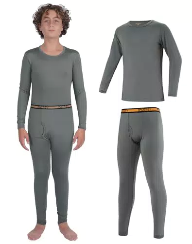 INNERSY Completo Termico Bambino Abbigliamento Intimo Ragazzo Maglia Pantaloni Adolescenti Invernale