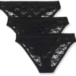 Iris & Lilly Mutande in Pizzo, 3 pezzi, Nero, 44