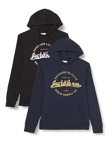 JACK & JONES Jjstanli Sweat Hood 2pk Mp, Felpa con cappuccio