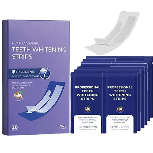 JDXun Strisce Sbiancanti Denti 28 pezzi, Professional Teeth Whitening Strips