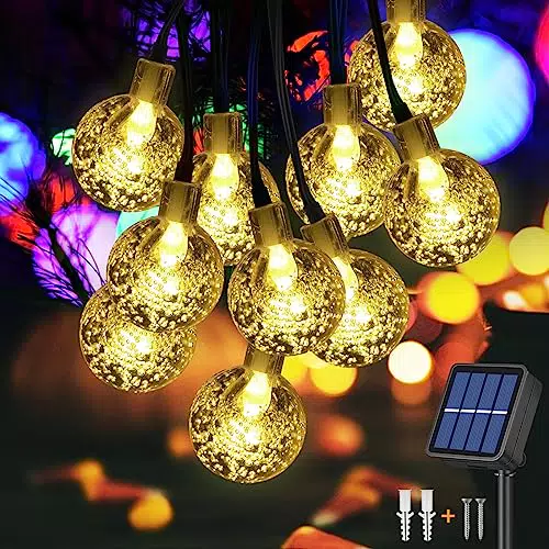 Jsdoin Catena Luminosa Esterno Solare, 10M 50 LED Impermeabile Luci Stringa Solare per Casa