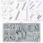 Kit Assortimento di Molle Compressione Zincato, 200 Pezzi Assortimenti Molla a Estensione