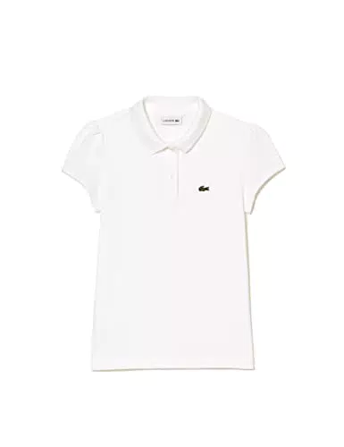 Lacoste PJ3594, Polo T-Shirt, Bambine e Ragazze, Bianco
