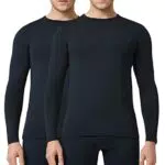 LAPASA Pacco da 2 o 1 Maglia Termica Peso Uomo Maniche Lunghe Canottiera Strato Base - Invernale Sport Allaperto Escursionismo Sci Snowboard Blu Navy
