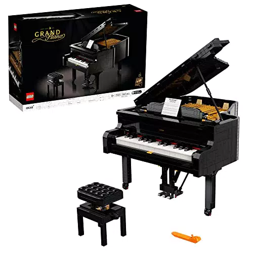 LEGO 21323 Ideas Pianoforte a Coda, Modellino da Costruire per Adulti Funzionante con Motore Powered Up